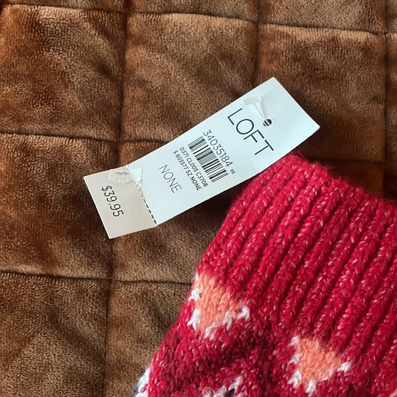 LOFT Red Fair Isle Gloves - Picture 3 of 5